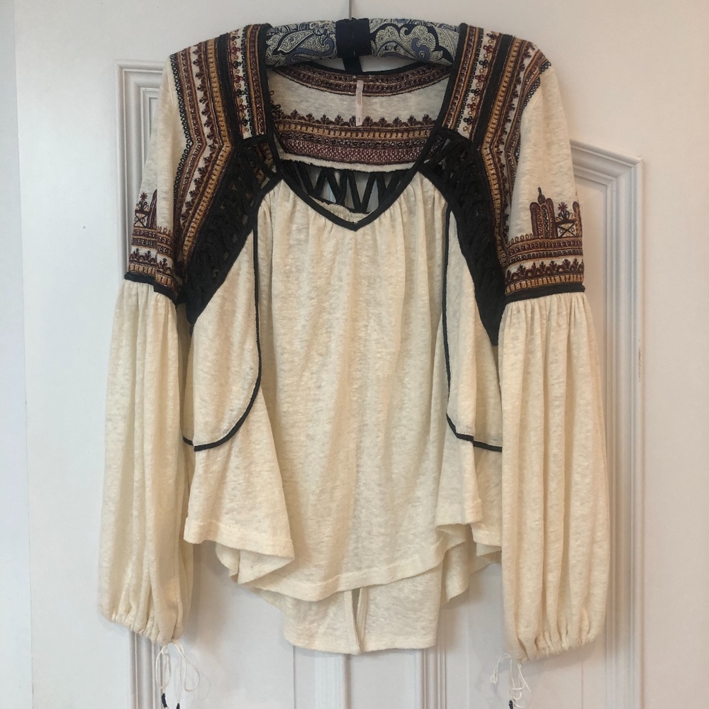 Open Back Peasant Shirt